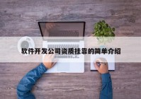 軟件開發(fā)公司資質(zhì)掛靠的簡單介紹