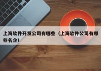 上海軟件開發(fā)公司有哪些（上海軟件公司有哪些名企）