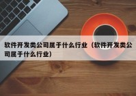 軟件開發(fā)類公司屬于什么行業(yè)（軟件開發(fā)類公司屬于什么行業(yè)）