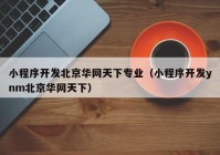 小程序開發(fā)北京華網(wǎng)天下專業(yè)（小程序開發(fā)ynm北京華網(wǎng)天下）