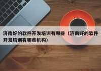 濟南好的軟件開發(fā)培訓(xùn)有哪些（濟南好的軟件開發(fā)培訓(xùn)有哪些機構(gòu)）