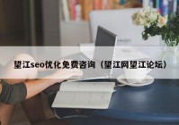 望江seo優(yōu)化免費(fèi)咨詢(xún)（望江網(wǎng)望江論壇）