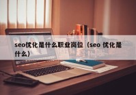 seo優(yōu)化是什么職業(yè)崗位（seo 優(yōu)化是什么）