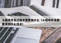 小程序開發(fā)過程中需要做什么（小程序開發(fā)需要用到什么技術(shù)）