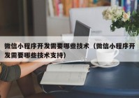 微信小程序開發(fā)需要哪些技術（微信小程序開發(fā)需要哪些技術支持）