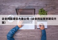 企業(yè)網(wǎng)站建設方案公司（企業(yè)網(wǎng)站策劃建設方案）