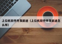 上位機軟件開發(fā)前途（上位機軟件開發(fā)前途怎么樣）