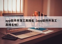 app軟件開(kāi)發(fā)工具排名（app軟件開(kāi)發(fā)工具排名榜）