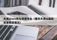 大渡口seo優(yōu)化快速排名（重慶大渡口最新企業(yè)投資情況）